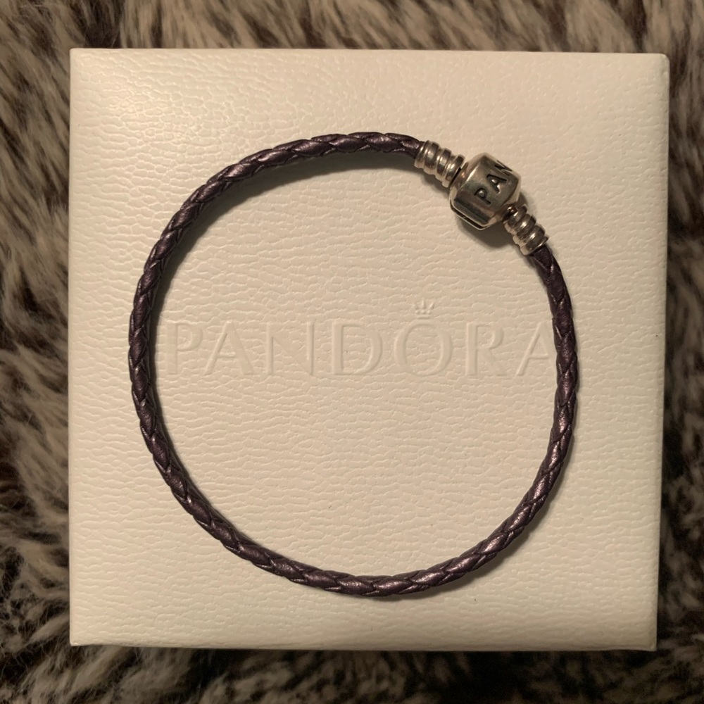 Pandora Moments Purple Leather Bracelet